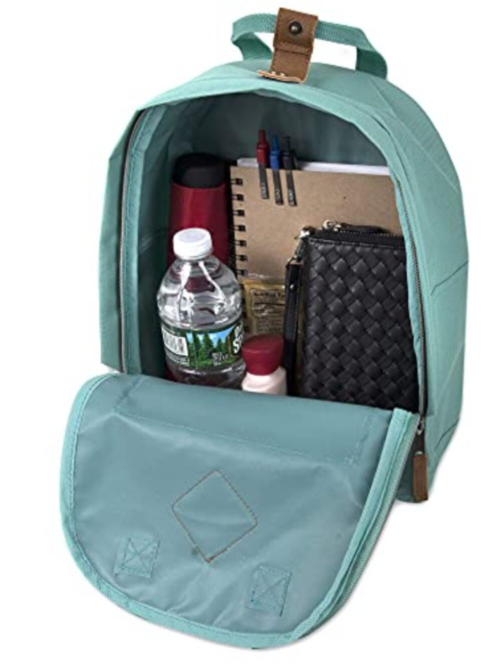 Canvas Mini Backpack Daypack Rucksack Solid Color Block School Travel - Picture 3 of 6